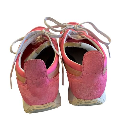 Rag & Bone Shoes Sneakers Womens Size 8.5 Pink Suede Nylon Lace Up
